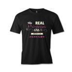 Lord T-Shirt ES-1037 Siyah Real Princesses Are Born İn January Erkek T-shirt