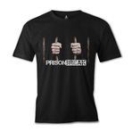 Lord T-Shirt ES-1177 Siyah Prison Break Behind The Bars Erkek T-shirt