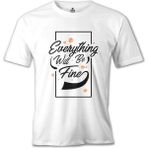 Lord T-Shirt Eveything Will Be Fine Beyaz Erkek Tshirt - XL