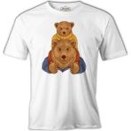 Lord T-Shirt Father Bear And His Son Beyaz Erkek Tshirt