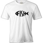 Lord T-Shirt Fish With Letters Beyaz Erkek Tshirt - M