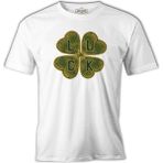 Lord T-Shirt Four Leaf Luck Clover Beyaz Erkek Tshirt - XL