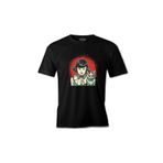 Lord T-Shirt Gizemli Cadılar Bayramı - Mistik Kız ve Maskot Kedi Siyah Erkek Tshirt