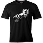 Lord T-Shirt Hayvan - At Nal Siyah Erkek Tshirt - 3XL