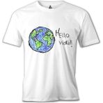 Lord T-Shirt Hello World - Earth Beyaz Erkek Tshirt - XXXL