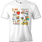 Lord T-Shirt Ilkolkul - Alfabe Beyaz Erkek Tshirt - 2XL
