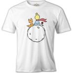 Lord T-Shirt Küçük Prens - Gül ve Tilki Beyaz Erkek Tshirt - M
