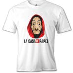 Lord T-Shirt La Casa De Papel Dali Mask Beyaz Erkek T-Shirt