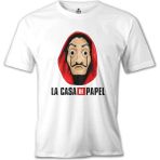 Lord T-Shirt La Casa De Papel - Dali Mask Beyaz Erkek Tshirt