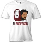 Lord T-Shirt La Casa De Papel - El Profesor Beyaz Erkek Tshirt - M