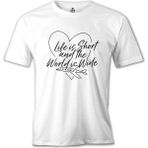 Lord T-Shirt Life Is Short Beyaz Erkek Tshirt - M