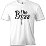 Lord T-Shirt LordT-Shirt The Boss Beyaz Erkek Tshirt - XL