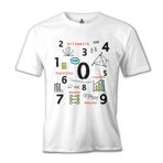 Lord T-Shirt Matematik - Aritmetik Beyaz Erkek T-shirt