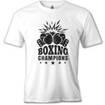 Lord T-Shirt MB-827 Boxing Şampiyon Beyaz Erkek T-Shirt