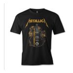 Lord T-Shirt Metallica - Guitar in Sand Siyah Erkek T-shirt