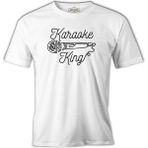 Lord T-Shirt Microphone Karaoke King Beyaz Erkek Tshirt - 3XL