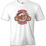 Lord T-Shirt Model Motosiklet Beyaz Erkek Tshirt