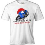 Lord T-Shirt Motorcycle Race The Sun Beyaz Erkek Tshirt - 3XL