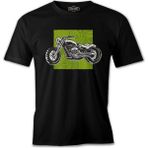 Lord T-Shirt Motorcyle On A Green Background Siyah Erkek Tshirt