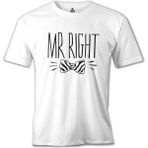 Lord T-Shirt Mr. Right Papyon Beyaz Erkek Tshirt - XL