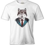 Lord T-Shirt Mr. Wolf - Kurt Beyaz Erkek Tshirt - XXXL