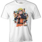 Lord T-Shirt Naruto With Several Naruto Figures Beyaz Erkek Tshirt