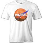 Lord T-Shirt Nasa Mars Logo Beyaz Erkek Tshirt