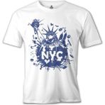 Lord T-Shirt New York - Özgürlük Anıtı Beyaz Erkek Tshirt