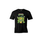 Lord T-Shirt Ninja Turtles - Pizza Siyah Erkek Tshirt