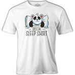 Lord T-Shirt Official Sleep Tshirt Panda Sleeping Beyaz Erkek Tshirt