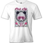 Lord T-Shirt Panda - Pembe Beyaz Erkek Tshirt - XL