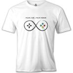 Lord T-Shirt Play And Die Beyaz Erkek Tshirt - XL