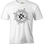 Lord T-Shirt Pusula - Compass North Beyaz Erkek Tshirt