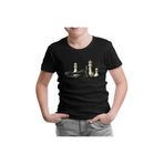 Lord T-Shirt Satranç Siyah Çocuk Tshirt