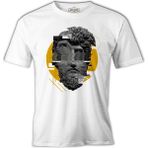 Lord T-Shirt Sculpture Head In Wavy Style Beyaz Erkek Tshirt