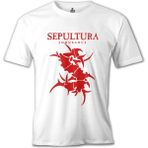 Lord T-Shirt Sepultura - Endurance Logo Red Beyaz Erkek Tshirt - M