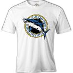 Lord T-Shirt Shark Ocean Logo Beyaz Erkek Tshirt - 3XL