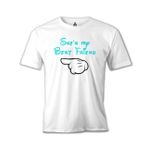 Lord T-Shirt She's my Best Friend 2 Beyaz Erkek T-shirt