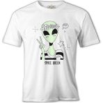 Lord T-Shirt Space Queen Beyaz Erkek Tshirt - M