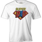 Lord T-Shirt Super Dad Logo Beyaz Erkek Tshirt - 3XL