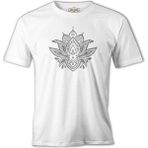 Lord T-Shirt Tattoo - Flower Beyaz Erkek Tshirt - XXXL