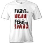 Lord T-Shirt The Walking Dead - Fight Beyaz Erkek Tshirt