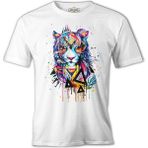 Lord T-Shirt Three Tigers Three Angels - Kaplan Beyaz Erkek Tshirt - M
