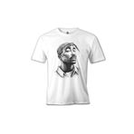 Lord T-Shirt Tupac Shakur Bandana Beyaz Erkek T-Shirt