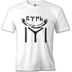 Lord T-Shirt Türk Kayı Boyu Bayrak - Logo Beyaz Erkek Tshirt
