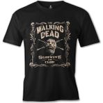 Lord T-Shirt Walking Dead - Survive Or Die Siyah Erkek Tshirt