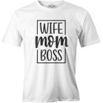 Lord T-Shirt Wife Mom Boss Anneler Günü Beyaz Unisex Tshirt - 2XL
