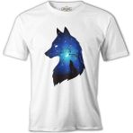 Lord T-Shirt Wolfs At Night Beyaz Erkek Tshirt - XL