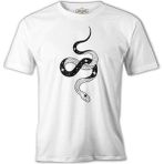 Lord T-Shirt Yılan - Stars Track Beyaz Erkek Tshirt - 2XL