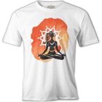 Lord T-Shirt Yoga - Sukhasana Beyaz Erkek Tshirt - 2XL